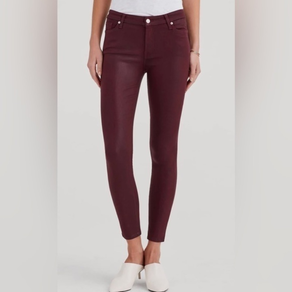 7 For All Mankind Ankle Super Skinny Red Jean Pant, Size 26, NWT